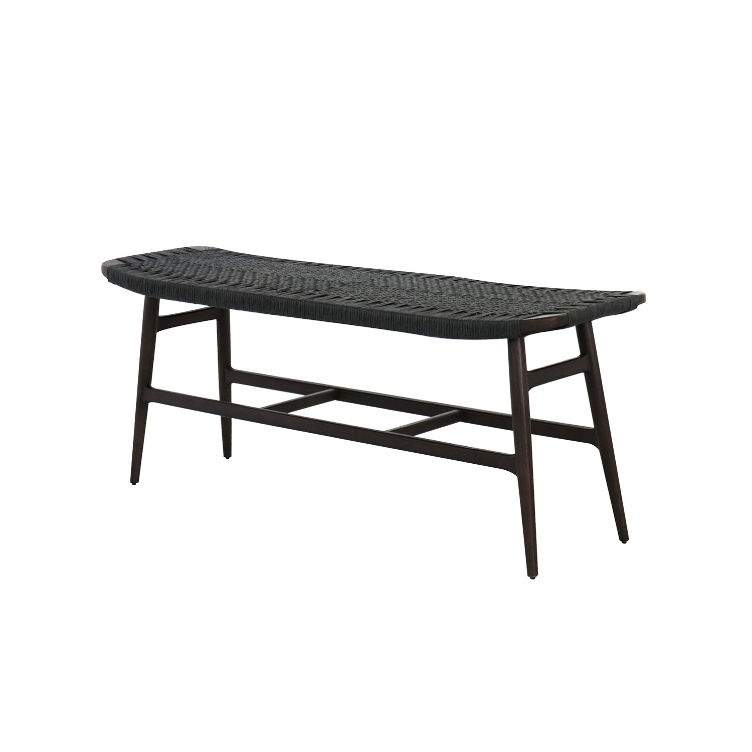 Freja bench in black oak with black cane from Stellar Works