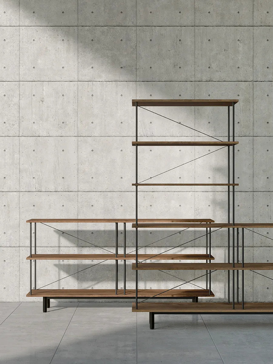 Seiton Reol 3-3 L, valnød fra Stellar Works