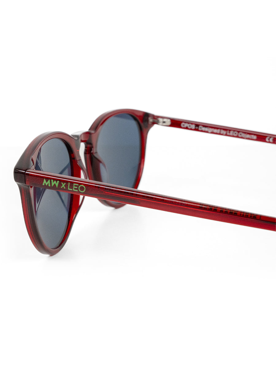 LEO x MW solbriller, limited edition – New Depp red