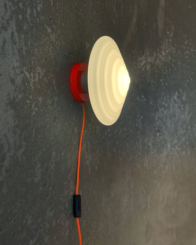 WWL Whipped væglampe, Luminous Orange